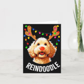 Christmas Goldendoodle Reindeer Doodle Dog Reindoo Kaart (Voorkant)