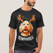 Christmas Goldendoodle Reindeer Doodle Dog Reindoo T-shirt (Voorkant)