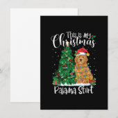 Christmas Goldendoodle Reindeer Funny Pajama Dog L Kaart (Voorkant / Achterkant)