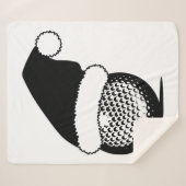 Christmas Golf Ball with Santa Hat Sherpa Deken (Voorkant (horizontaal))