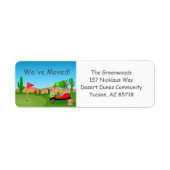 Christmas Golf Cart  Moving Boxes Desert Course Etiket (Voorkant)