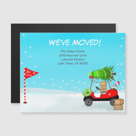 Christmas Golf Cart With Moving Boxes Golf (Voorkant / Achterkant)