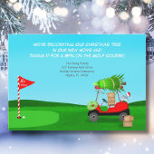 Christmas Golf Cart With Moving Boxes Golf Course Aankondiging