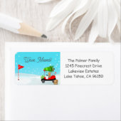 Christmas Golf Cart With Moving Boxes Golf  Etiket (Insitu)