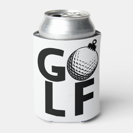 Christmas Golf Ornament Blikjeskoeler (Blikje Voorkant)