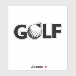 Christmas Golf Ornament Classic Sticker