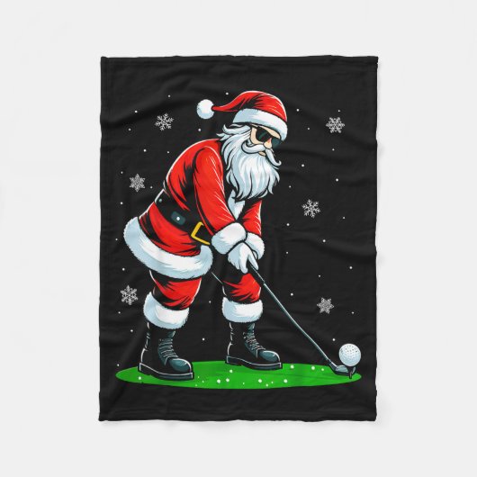 Christmas Golf Santa Golfer Xmas Funny Christmas G Fleece Deken (Voorkant)