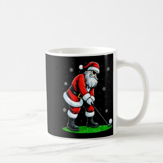 Christmas Golf Santa Golfer Xmas Funny Christmas G Koffiemok (Rechts)