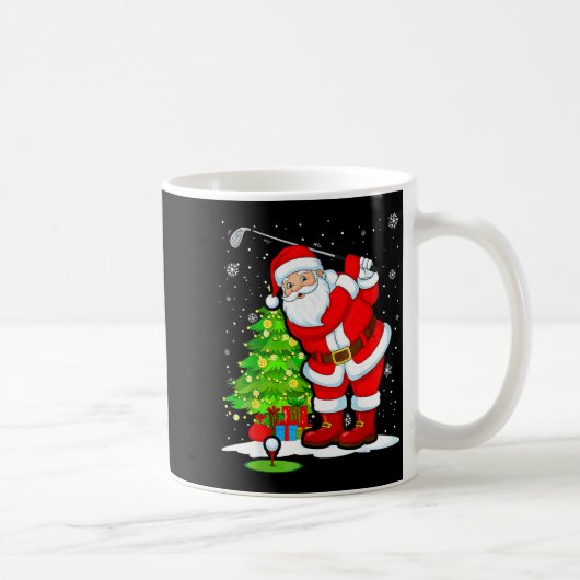 Christmas Golf Santa Golfer Xmas Funny Christmas G Koffiemok (Rechts)