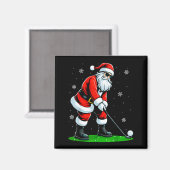 Christmas Golf Santa Golfer Xmas Funny Christmas G Magneet (Voorkant / Achterkant)