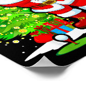 Christmas Golf Santa Golfer Xmas Funny Christmas G Poster (Hoek)