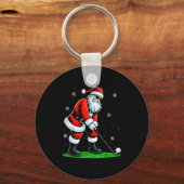 Christmas Golf Santa Golfer Xmas Funny Christmas G Sleutelhanger (Voorkant)