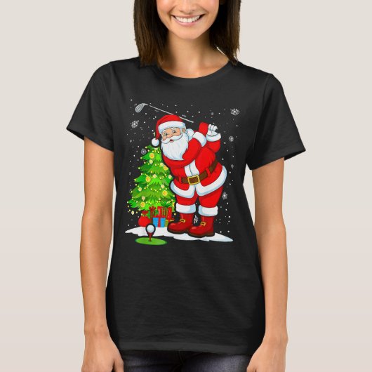 Christmas Golf Santa Golfer Xmas Funny Christmas G T-shirt (Voorkant)