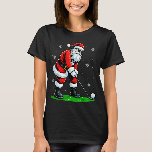 Christmas Golf Santa Golfer Xmas Funny Christmas G T-shirt (Voorkant)
