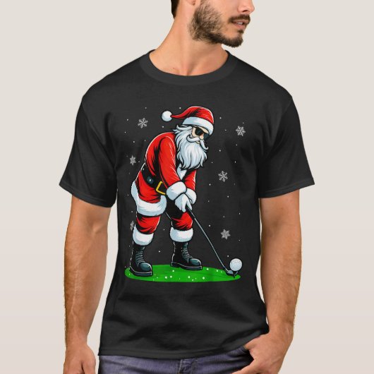 Christmas Golf Santa Golfer Xmas Funny Christmas G T-shirt (Voorkant)