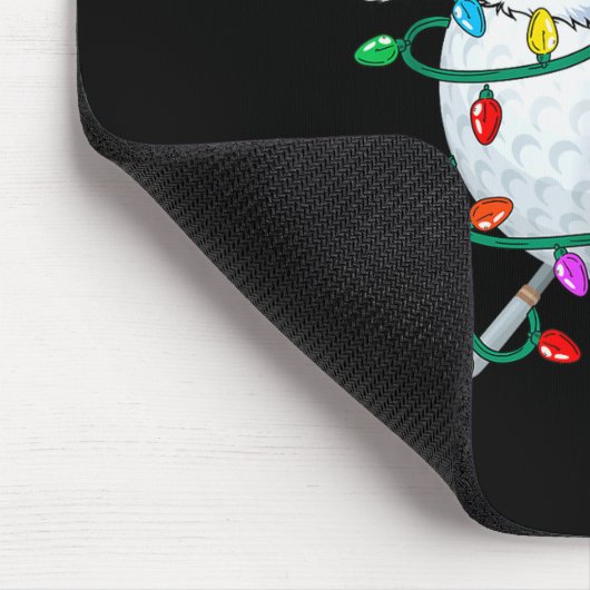 Christmas Golf Xmas Santa Srts Hat Golfer Golfing Muismat (Hoek)