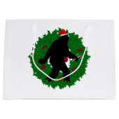 Christmas Gone Squatchin' Wreath Large Cadeautasje (Voorkant)