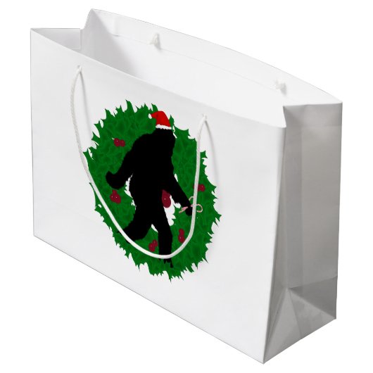 Christmas Gone Squatchin' Wreath Large Cadeautasje (Achterkant Gekanteld)