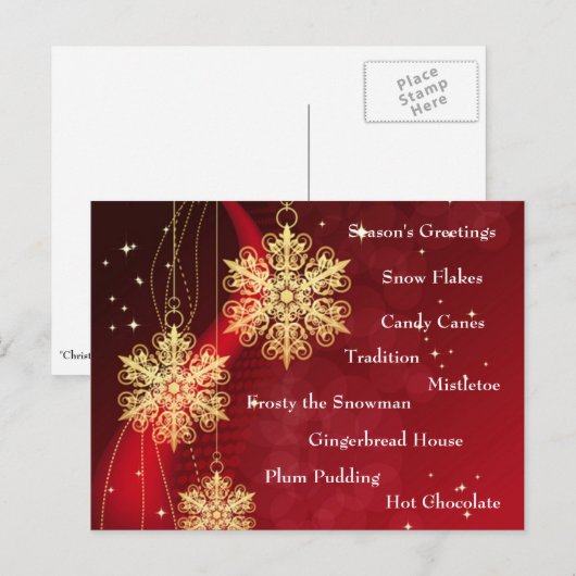 Christmas Goodies Briefkaarten (Voorkant / Achterkant)