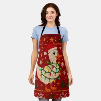 Christmas Goose Apron – Cute Holiday Goose Schort