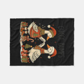 Christmas Goose Bumps Funny Santa Goose Couple  Fleece Deken (Voorkant (Horizontaal))