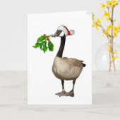 Christmas Goose Holiday Kaart (Gele Bloem)