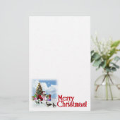 Christmas Goose Holiday Schrijven Briefpapier (Staand voorkant)