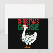 Christmas Goose Lights Schattigee vakantie Feestdagenkaart (Voorkant / Achterkant)
