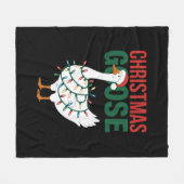 Christmas Goose Lights Schattigee vakantie Fleece Deken (Voorkant (Horizontaal))