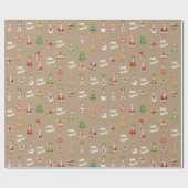 Christmas Goose Merry Goosman Cadeaupapier (Vlak)