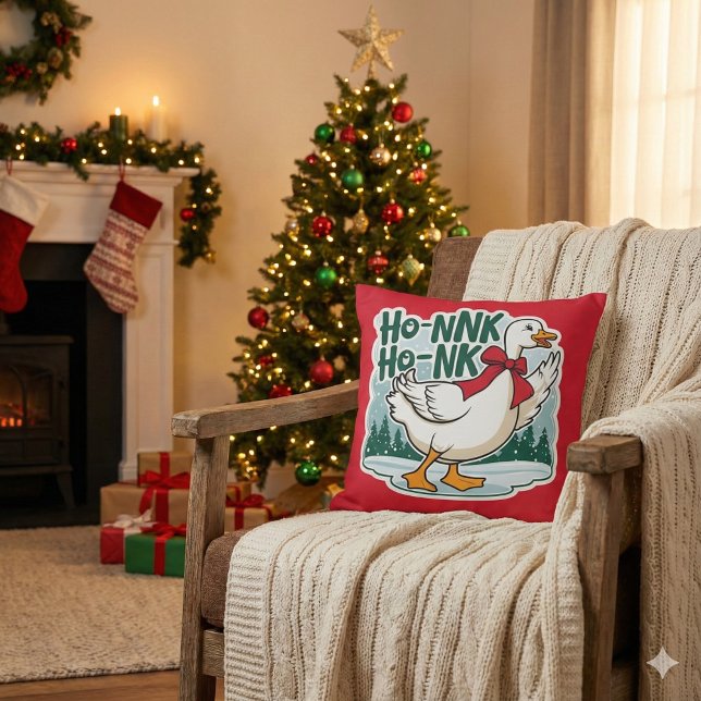 Christmas Goose Sierkussen (Celebrate the holidays with this cute Christmas goose pillow! )