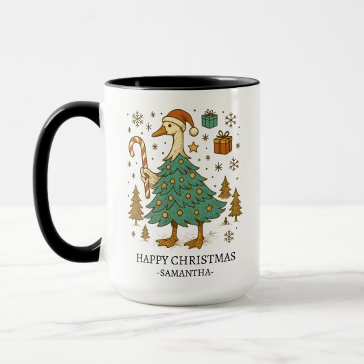 Christmas Goose Tree Coffee Mug Gift for Coworker Mok (Links)