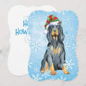 Christmas Gordon Setter Feestdagenkaart (Voorkant / Achterkant)