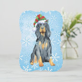 Christmas Gordon Setter Feestdagenkaart (Staand voorkant)