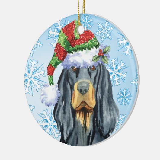 Christmas Gordon Setter Keramisch Ornament (Links)