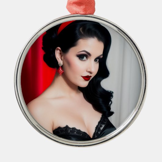 Christmas Goth Girl Jolly Holiday Ornament (Voorkant)