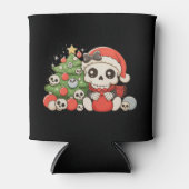 Christmas Gothic Cute Skeleton Skull Xmas Holiday Blikjeskoeler (Voorkant)