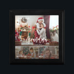 Christmas Gramd Kinder Fotocollage Custom Oma Cadeaudoosje<br><div class="desc">Met kleinkinderen fotocollage en een moderne scripttypografie kunt u eenvoudig de namen van de kleinkinderen en foto's toevoegen. Een elegant ontwerp om dit vakantieseizoen naar oma en familie te sturen.</div>