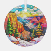 Christmas Grand Canyon AZ Glas in lood getrouwd Glas Ornament (Voorkant)