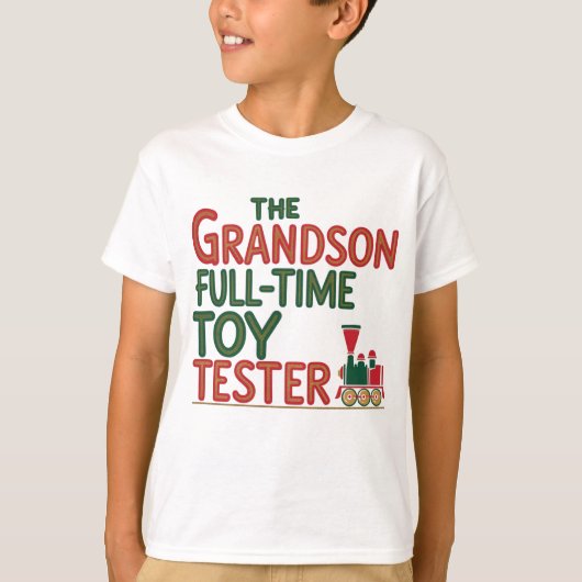 Christmas Grandson Speelgoed Tester T-shirt (Voorkant)