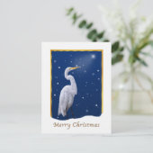 Christmas, Great Egret Bird, Religious Feestdagenkaart (Staand voorkant)
