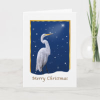 Christmas, Great Egret Bird, Star, Religious