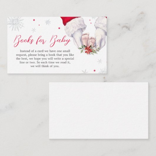 Christmas Greatest Gift Baby shower Boeken voor Ba Informatiekaartje (Voorkant / Achterkant)