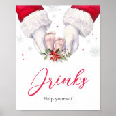 Christmas Greatest Gift Baby shower Drinken Poster (Voorkant)