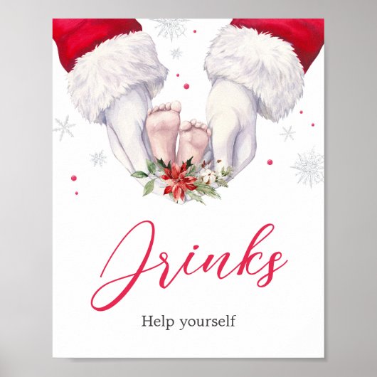 Christmas Greatest Gift Baby shower Drinken Poster (Voorkant)