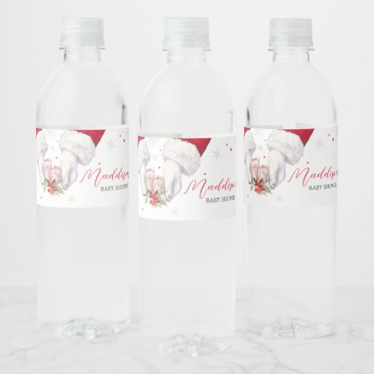 Christmas Greatest Gift Baby shower Waterfles Etiket (Flessen)
