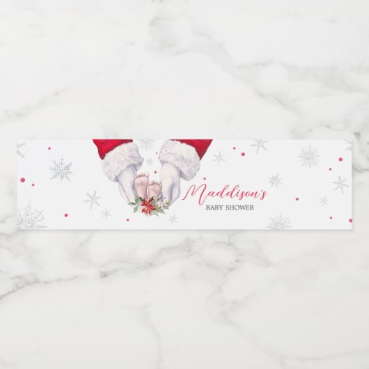 Christmas Greatest Gift Baby shower Waterfles Etiket (Enkel label)