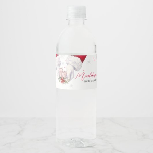 Christmas Greatest Gift Baby shower Waterfles Etiket (Voorkant)
