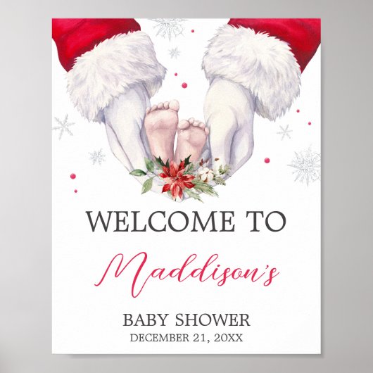 Christmas Greatest Gift Baby shower Welkom Poster (Voorkant)