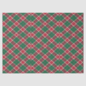 Christmas Green and Burgundy Plaid Tissuepapier (Voorkant)